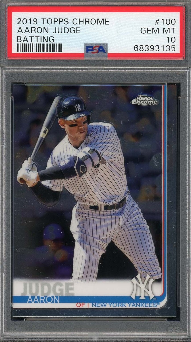 Aaron Judge 2019 Topps Chrome Batting Baseball Card #100 Graded