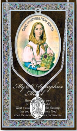 CHOOSE FRM 62 Pewter Patron Saint Medal on Chain Necklace Confirmation Gift NEW! - Picture 21 of 71