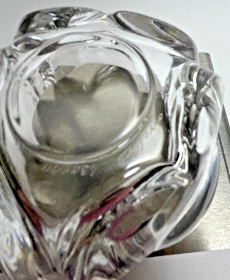 De Colección Orrefors Plato Cuenco Cristal Tulipán Baratija Caramelo Firmado Suecia 2" x 4" Regalo Foto 4 de 4