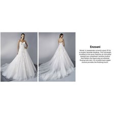Enzoani Bridal Monet Collection, size 10, ivory, lace, tulle wedding dress. 