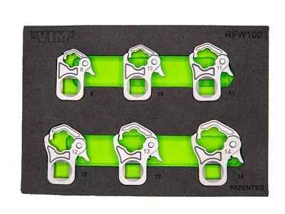 VIM Tools RFW100 6 Piece 3/8'' Drive Ratcheting Flare Nut Set