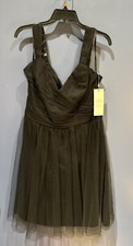 Size 14 Black Tulle Party Dress, Sleeveless, Back Zip, Lined, Gather & Gown NEW