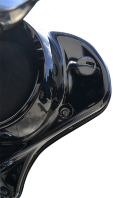 1Pair Chrome Motorbike Tri Line Inner Fairing Mirror Cover Plugs for Harley Tour