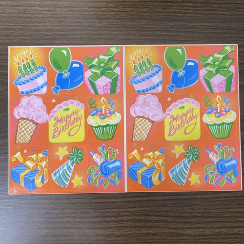 Vintage Eureka Stickers Birthday Seals 2  Sheets