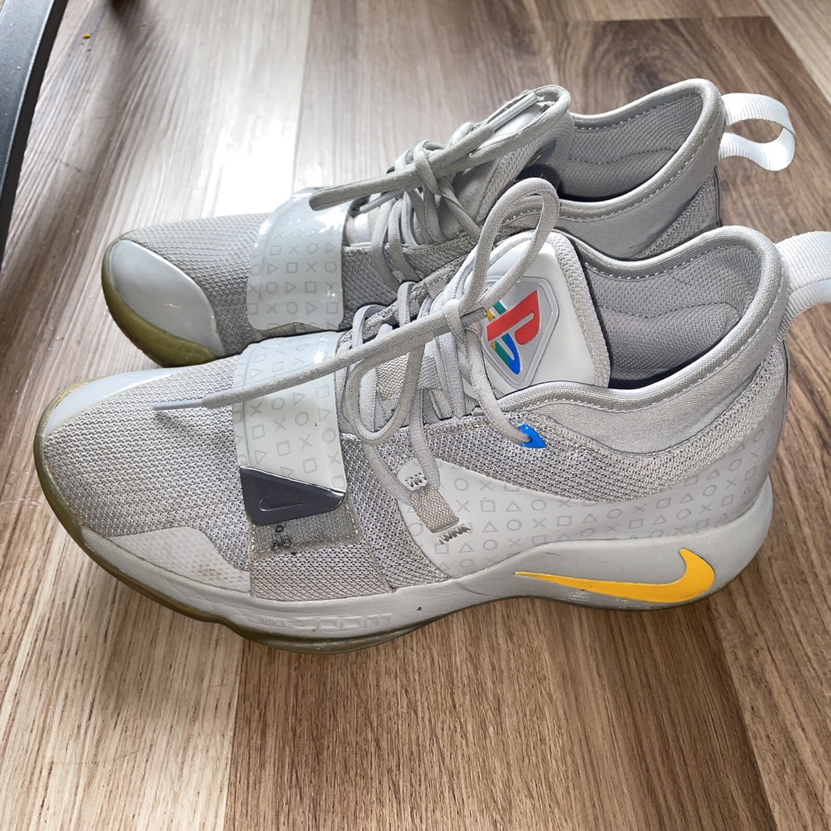 Men's NIKE Paul George Grey PG Playstation Shoes Size BQ8388