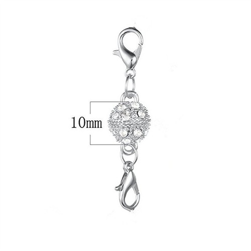 2Set Ball Clasp Rhinestone Magnetic Necklace Bracelets Jewelry Making Buckle - Picture 7 of 11