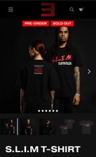Eminem S.L.I.M. Size Large Short Sleeve T-Shirt Deadstock Death Of Slim Shady