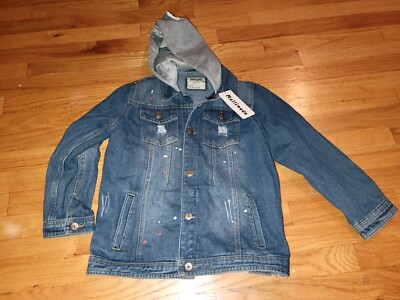 Mallimoda Kids Hooded Denim Jacket Size 11-12 BRAND NEW