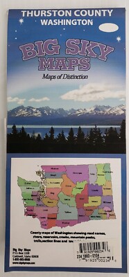 Thurston County , Washington Big Sky Map NEW!!