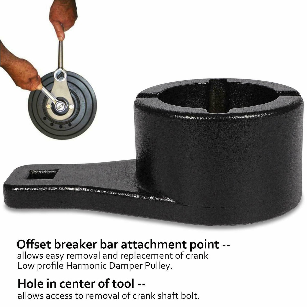 Harmonic Damper Pulley Holding Tool Kit Crankshaft Crank Holder - Foto 2