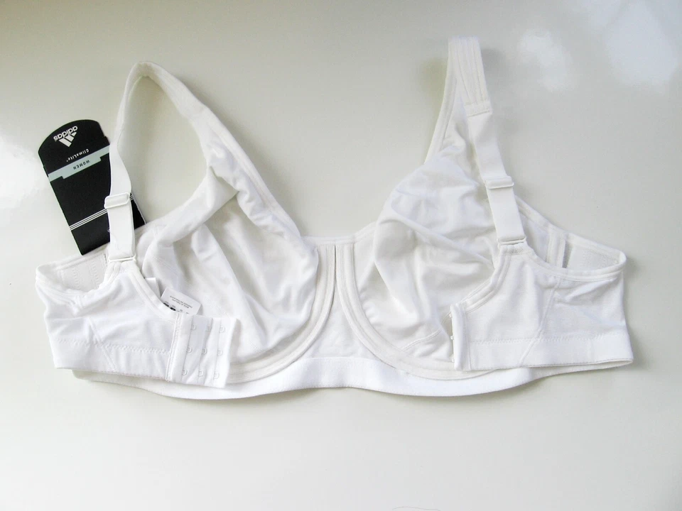 SB112 adidas NEW 108545 White ClimaLite Power Mesh Soft Cups UW Sports Bra 40D - Image 3 of 3