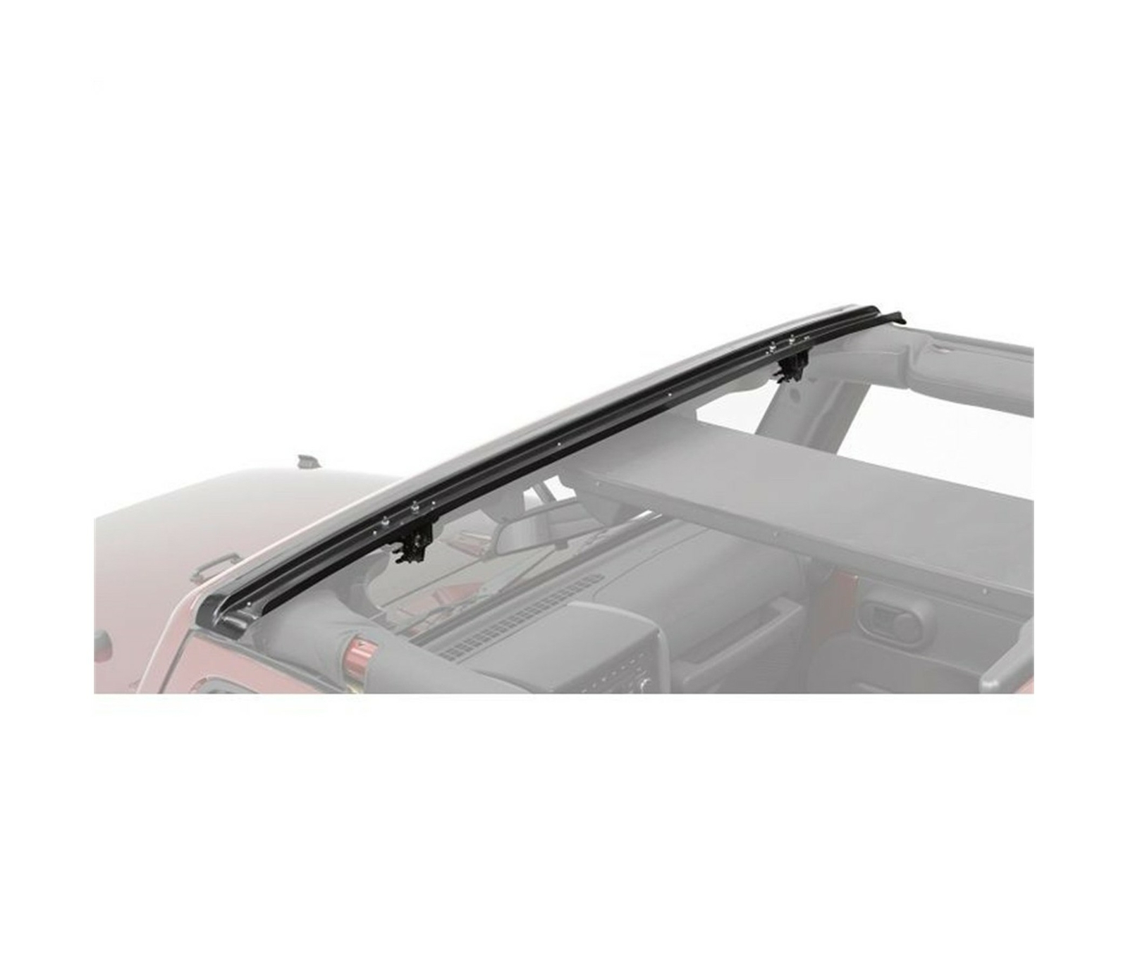 Bestop 51243-01 Black Header Windshield Channel for 2007-2018 JK Wrangler 2-D...