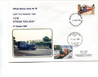 Isle of Man Railway Cover 1999 Last day Steam Railway