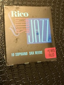 RICO Select Jazz Soprano Saxophone Reeds - #3 Medium Filed - New 10 Pack