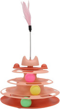 Cat Ball Track, Cat Toys for Indoor Cats 4 Level Interactive Kitten Track Roller