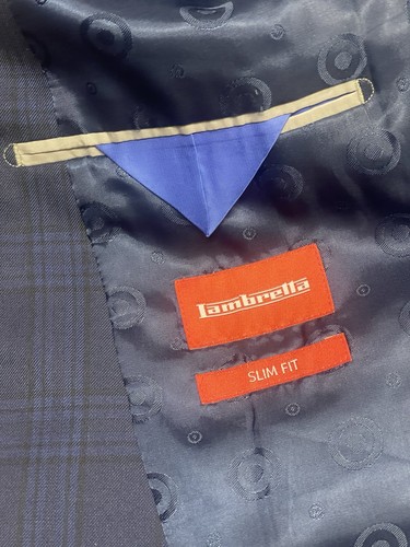 LAMBRETA-OFFICIAL PRODUCTS-slim-fit-2Buttons-3pieces Notched Suit Men’s U.K-46R - Picture 24 of 24