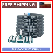 30ft Pool Vacuum Hose with Weighted Rotatable Head – Effortless Cleaning for ...
