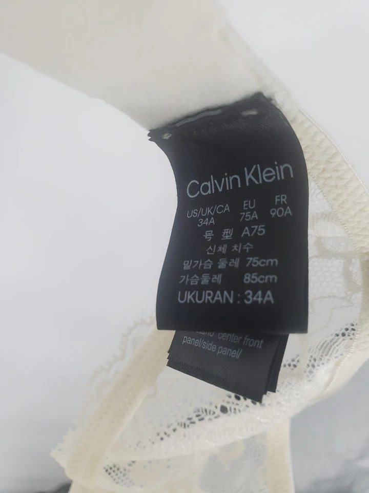 Calvin Klein Bra Womens 34A Lace Unlined Balconette Bridal Lingerie New - Image 4 of 4
