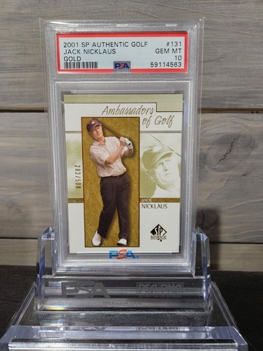 2001 SP Authentic Golf GOLD #131 Jack Nicklaus PSA 10 Gem Mint (POP 7!) #'d/500