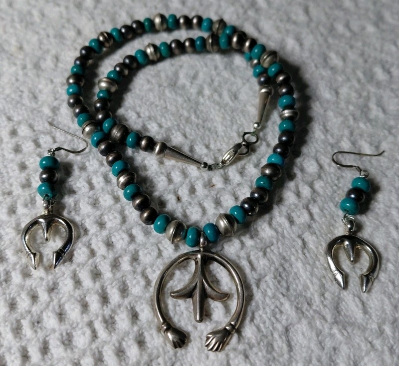 Sterling Silver Naja Necklace With Matching Earrings