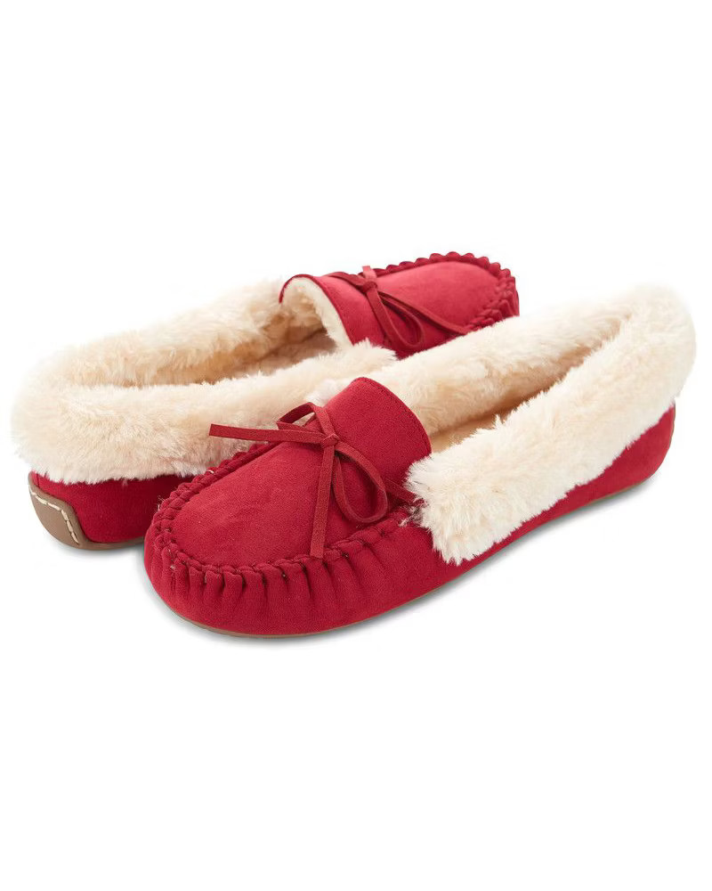 Floopi Women's Melani Moccasin Faux Suede Slippers