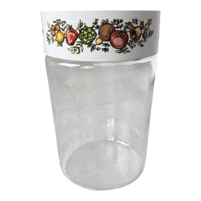 Vintage Pyrex 2 Qt Spice of Life Canister Jar Corning Ware Veggie Lid 1970s 80s