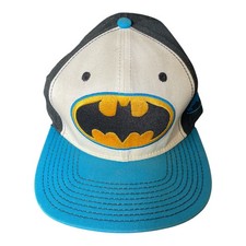 Batman Baseball Cap DC Comics Snapback Black Blue Comic Print One Size Fits Most