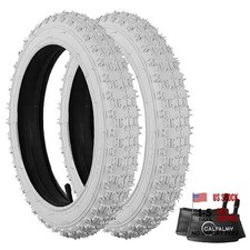 2 Sets 12"/14"/16"/18"/20" Bike Replacement Tires and Inner 12"x2.125 White