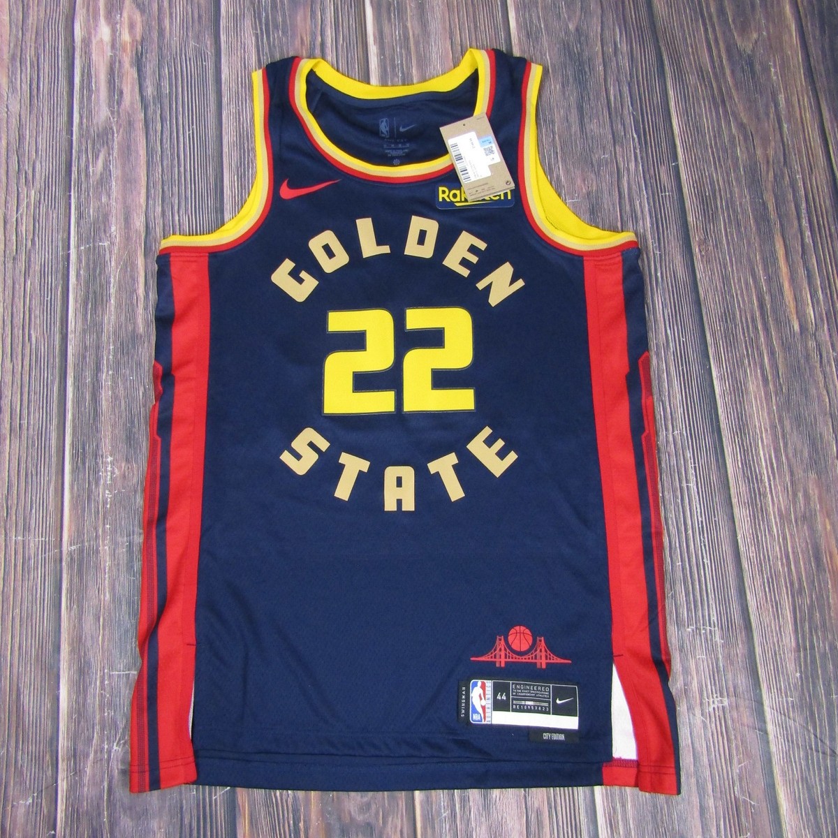 Golden State Warriors Jersey Mens Medium NBA Andrew Wiggins 22 Nike City  Edition