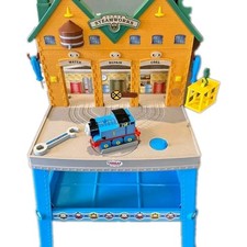 Rare Thomas Friends Sodor Steamworks Repair Work Bench Pretend Play Lights Sound