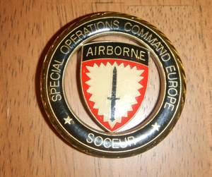 US Special Operations Command Europe Challenge Coin SOCEUR * Special Forces