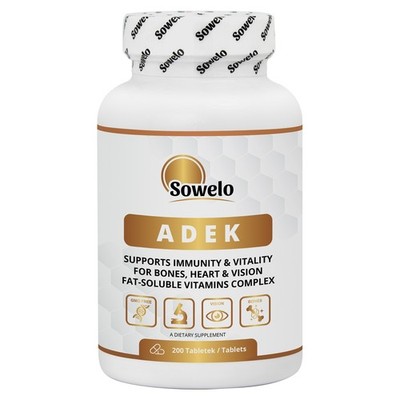 Vitamin A D E K Tablets   Immune, Vision & Skin Support Multivitamin   Sowelo