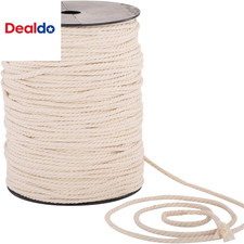 Macrame Cord 4Mm X 240Yd 100 Natual Cotton Macrame Rope 3 Strand Twisted Co