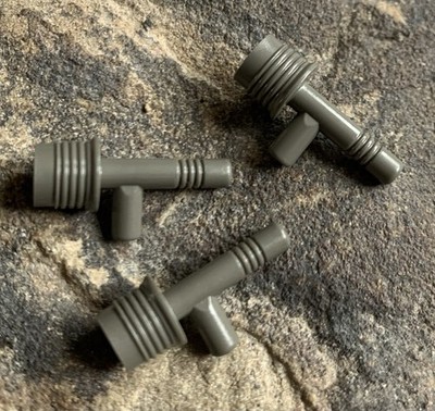 LEGO Space Gun Lot of 5 Dark Bluish Gray Star Wars NOZZLE GROOVES Ribbed Smooth