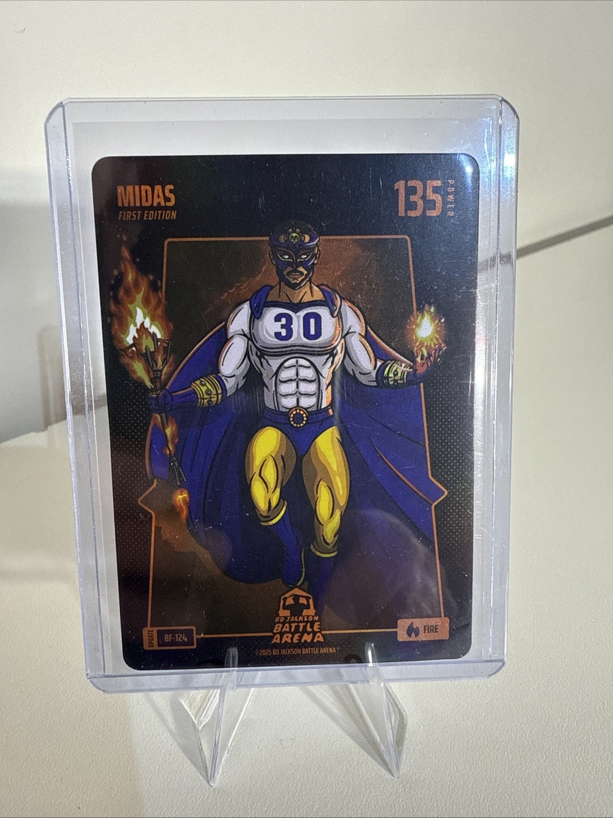 Bo Jackson Battle Arena Fire Battlefoil #BF-124 Midas