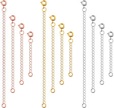 Jewelry Extenders for Necklaces, 12pcs Necklace Extenders, Chain Extenders for