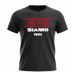 Maglietta Nera "Milano Siamo Noi" Idea Regalo Originale T-Shirt Uomo