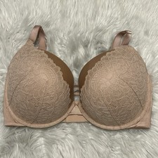 Soma 38G Bra Stunning Push Up Underwire Back Closure Floral Lace Tan Beige