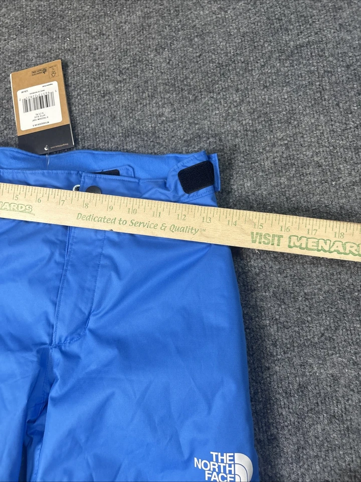 Pantalones de nieve North Face para niños pequeños 7/8 azules DryVent esquí al aire libre Foto 2 de 4