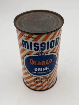Vintage Soda Can Mission Orange Empty Never Opened SHIPS FREE IN USA