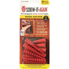 Screw-It-Again #2 to #16 Thread x 2 In. Red Plastic Wood Anchor (10-Count)