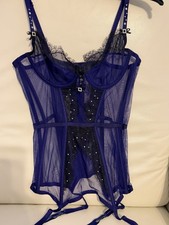 Victoria's Secret Sheer Lace Mesh Corset Bustier, NWT