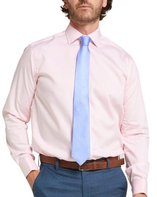 Paradigm Herren Langarmhemd 100% Baumwolle Twill Slim & Regular Fit Bügelfrei...