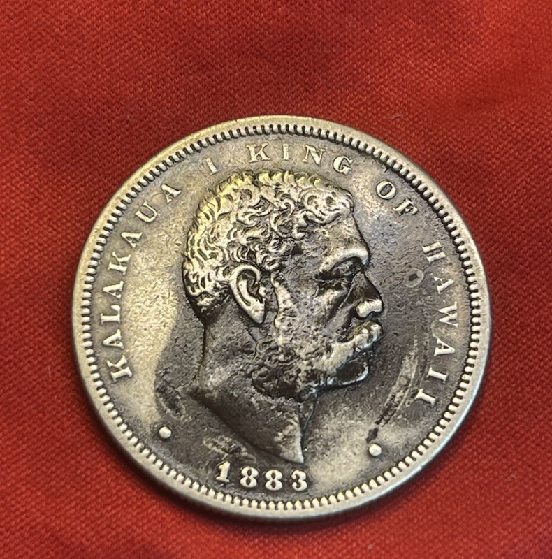 1883 Kingdom of Hawaii Silver Half Dollar 50C