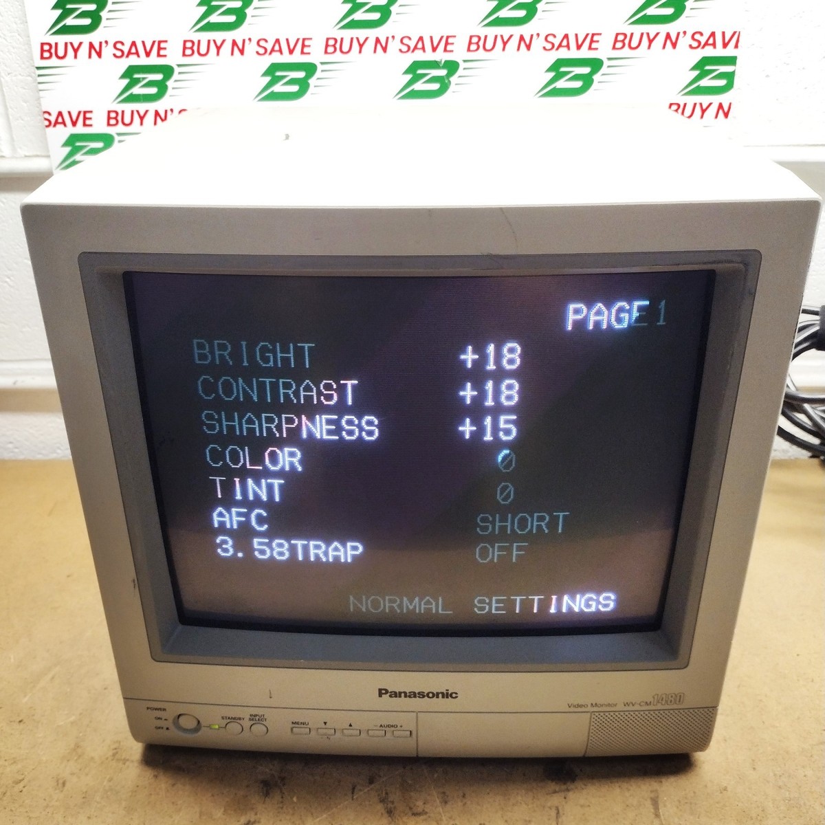 Panasonic WV-CM1480 CRT Monitor for sale online | eBay