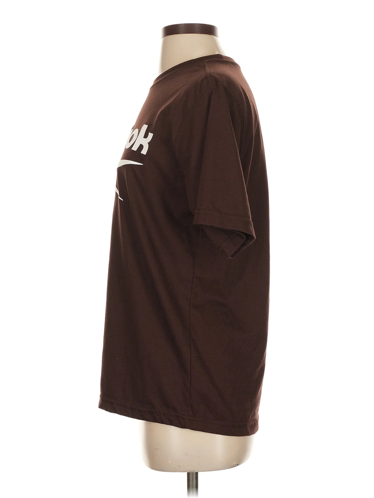 NWT Reebok Women Brown Short Sleeve T-Shirt S thumbnail 4