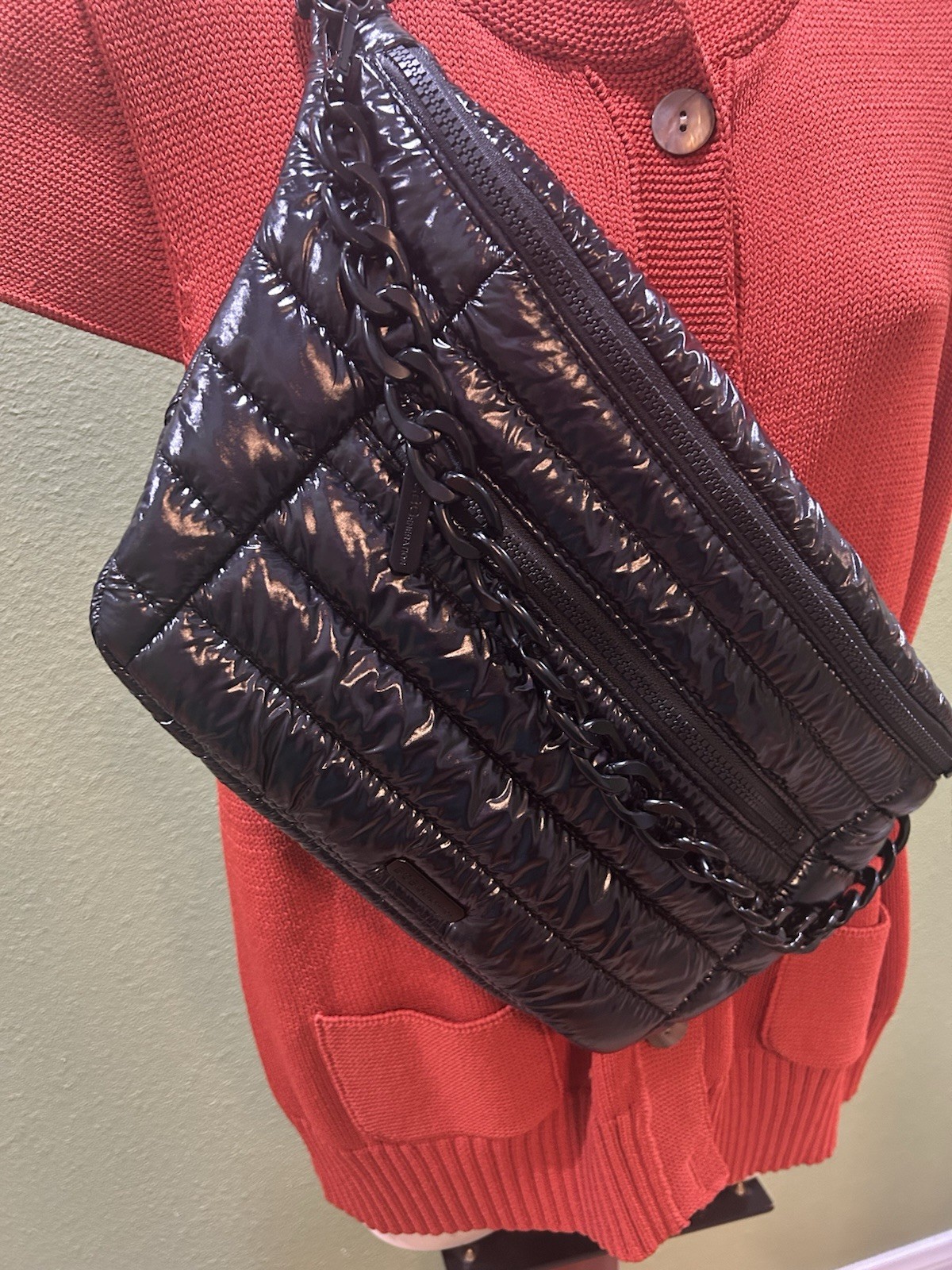 BCBGeneration Puffer Collection Black Shoulder Cr… - image 9