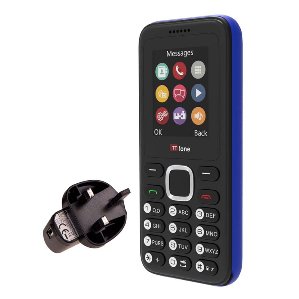 Ttfone Blue Tt150 Dual Sim With Mains Charger - Image 2