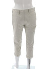 Prada Womens Beige Capri Pants Cotton Casual Size 38 — photo 3