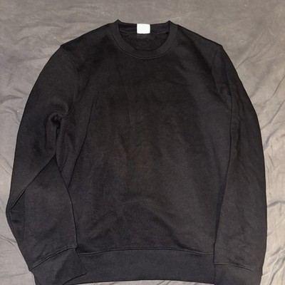 MANGO MAN Large Black Regular Fit Crewneck Sweatshirt